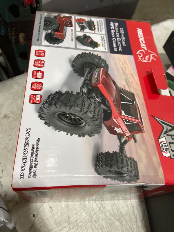 Photo 1 of Redcat Racing Ascent-18 APEX, 1/18 Scale Brushless Electric Rock Crawler, Carbon Fiber, 4WD RC Car for Adults with 2.4GHz Radio System (Gray)
