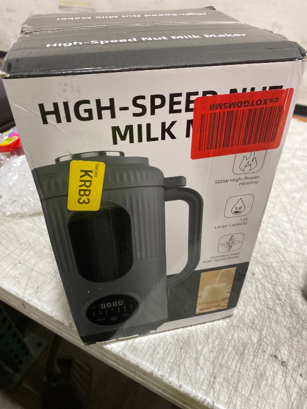Photo 1 of SilkSpin Milk-Smooth Nut Milk Maker Machine, Small Blender for Homemade Oat, Almond, Soy, Plant-Based Milk, Juice, MilkShake, 35oz Automatic Soybean Milk Maker for 4 Families with 6H Stay Warm