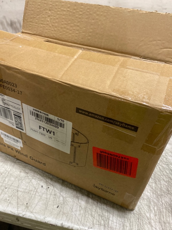 Photo 1 of Skyflame 17" Round Fire Pit Glass Wind Guard, Clear Tempered Glass Flame Shield for Outdoor Propane/Natural Gas Fire Pit/Table