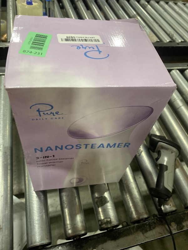 Photo 1 of NanoSteamer Large 3-in-1 Nano Ionic Facial Steamer with Precise Temp Control - Humidifier - Unclogs Pores - Blackheads - Spa Quality - Bonus 5 Piece Stainless Steel Skin Kit (Lilac)