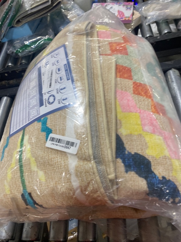 Photo 1 of Area Rug 8x10 Rug Machine Washable Non-Slip Low Pile Print Pattern Western Rug for Living Room Bedroom Entryway Tribal Series -Cream/Beige