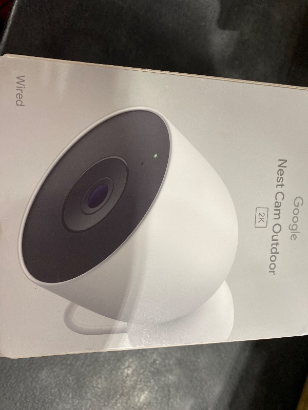 Photo 1 of Google Nest Cam Outdoor (Wired, 2nd Gen) - Security Camera with 2K Video and Gemini, Night Vision, 2-Way Audio - Works with Google Home - 2025 Model - Snow