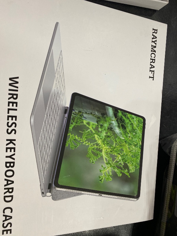 Photo 1 of RAYMCRAFT for iPad Air 13-inch Case with Keyboard M4/M3/M2 (2026/2025/2024) & iPad Pro 12.9" (6th/5th/4th/3rd) Magic Keyboard, 11-Color Backlight with Pencil Buckle, Multi-Touch Trackpad, Steel Blue