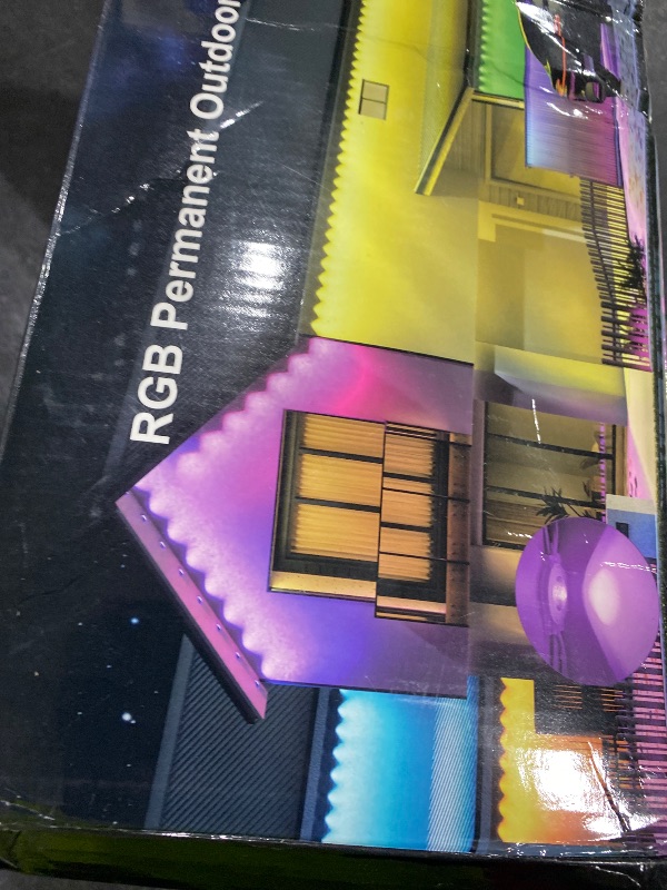 Photo 1 of Fussion 200ft Permanent Outdoor Lights for House, 2025 Smart RGB LED Outside Lights with APP Remote Control, IP67 Waterproof Eternity Eaves Lighting for Christmas, Halloween, Holiday, Party, Daily