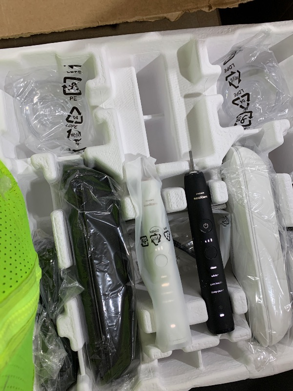 Photo 1 of Philips Sonicare DiamondClean Connected Electric Toothbrush 2 Pack, x2 Sonic Toothbrushes, x2 Charging Travel Cases, x2 A3 Brush Heads, 12 Brushing Settings, (Black and Rose Gold) Model HX9912/71