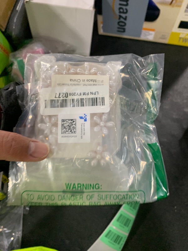 Photo 1 of 10 Pcs Small Mini Pearl Claw Clips with Flower Design, Sweet Artificial Bangs Clips Decorative Hair Accessories for Women Girls