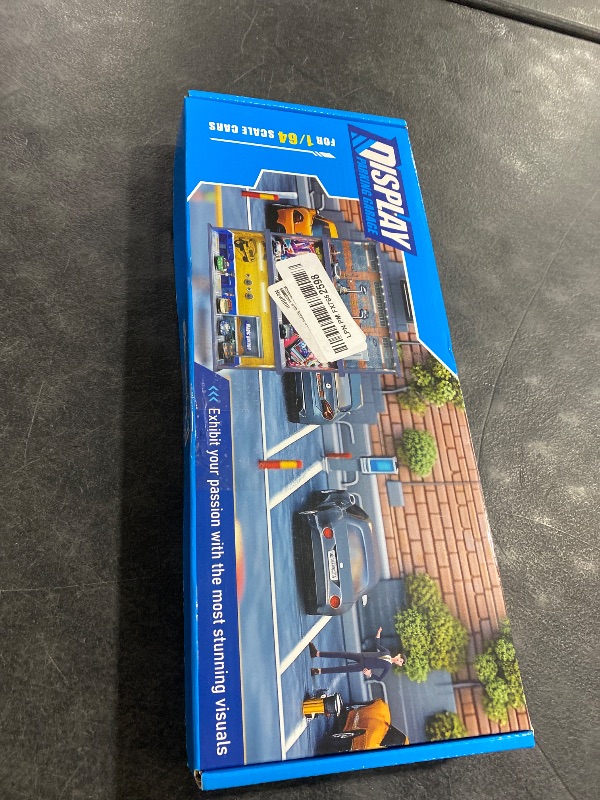 Photo 1 of 1/64 Scale Cars Display Case: Toy Car Parking Garage with LED Light Compatible with Hot Wheels, FoamBoard Storage Display for Matchbox with Acrylic Cover (Graffiti Wall 1986)