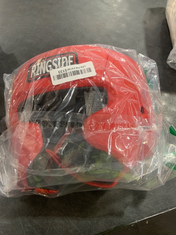 Photo 1 of Ringside Competition Boxing Muay Thai MMA Sparring Head Protection Headgear with Cheeks, Red, Medium