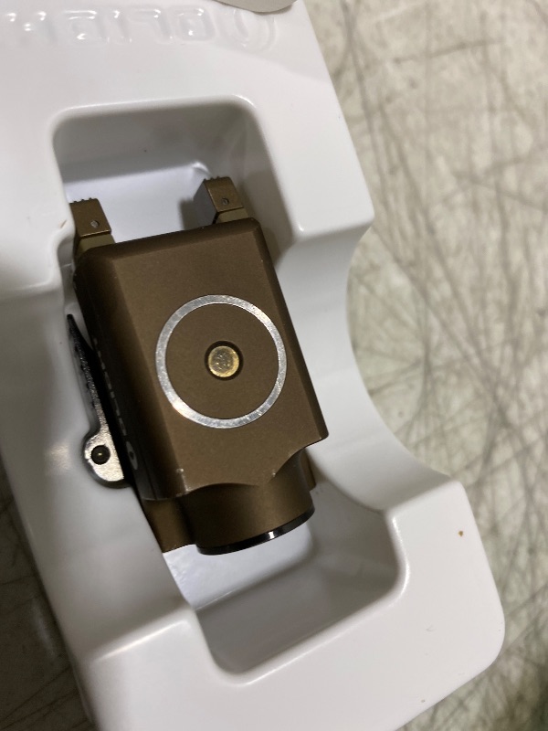 Photo 1 of OLIGHT Baldr S 800 Lumens Compact Rail Mount Weaponlight with Green Beam and White LED Combo, Magnetic USB Rechargeable Tactical Flashlight with 1913 or GL Rail, Battery Included (Desert Tan)