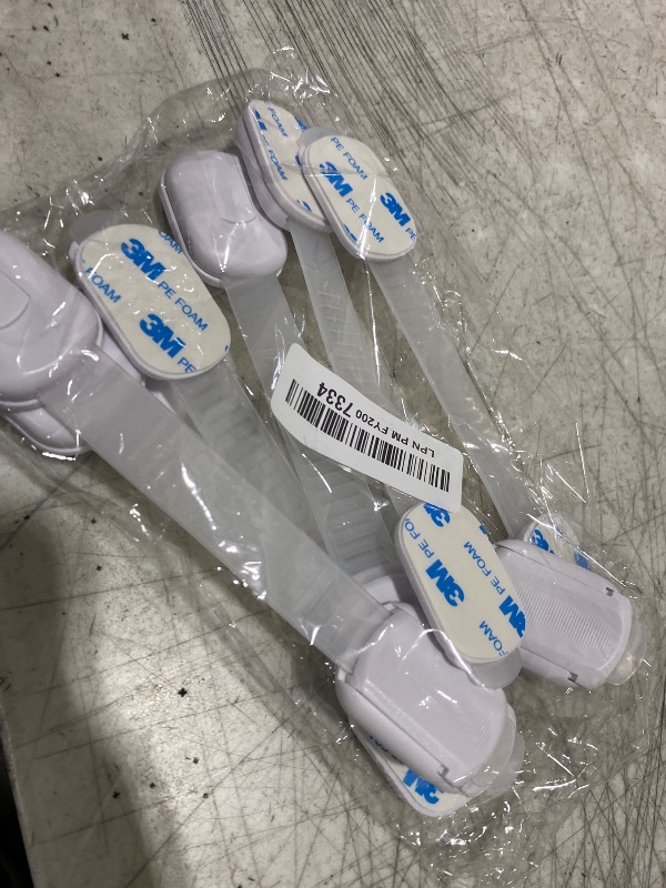 Photo 1 of 10 Pack Cabinet Locks Baby Proofing, Child Proof Cabinet Locks with 3M Adhesive - Easy Installation with Adjustable Straps, Multi-Purpose Child Safety Latches for Drawers Fridge Trash Cans Toilets