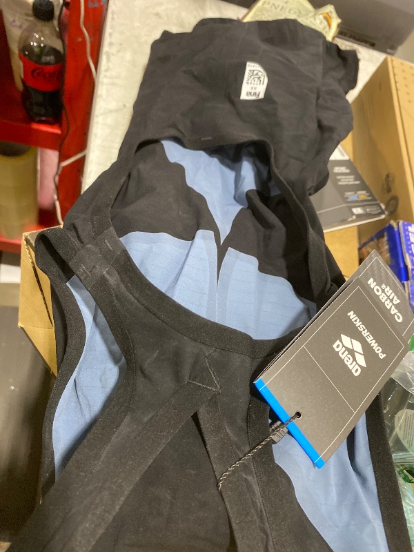 Photo 1 of ARENA Powerskin Carbon Air2 Kneeskin Open Back Women's Racing Swimsuit Eclipse Glare Full Body Short Leg One Piece Athletic Tech Suit, Black/Black/Gold, US Size 20