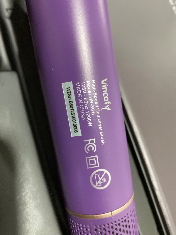 Photo 1 of 7-in-1 Hair Dryer Brush and Hair Styler Set – Fast Drying, Curling, Straightening & Volumizing – Hot Air Styling Tool with No Heat Damage – for All Hair Types – Violet
