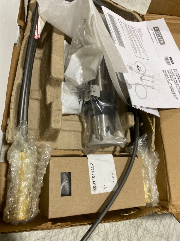 Photo 1 of Delta Saylor Brushed Gold Bathroom Faucet 3 Hole, 8 Inch Widespread Bathroom Sink Faucet for Vanity, Metal Push-Pop Drain Assembly, Champagne Bronze 3535-CZMPU-DST