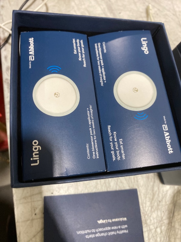 Photo 1 of *****************************USED*******************************Lingo Continuous Glucose Monitor (CGM) & App (Pack of 2). Made by Abbott. Know The Impact of What You Eat. 1 biosensor Lasts up to 14 Days*. Works with iOS and Android. US Only.