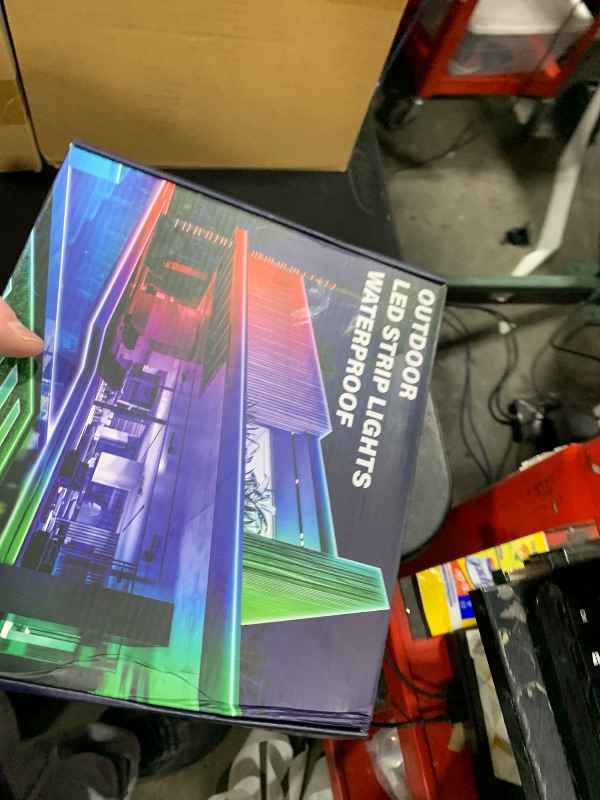 Photo 1 of AILBTON 100ft Outdoor LED Strip Lights Waterproof,IP68 Outside Led Light Strips Waterproof with Bluetooth App Remote Control,Music Sync RGB Exterior Led Rope Lights,for Balcony,Deck,Roof,Garden,Pool.