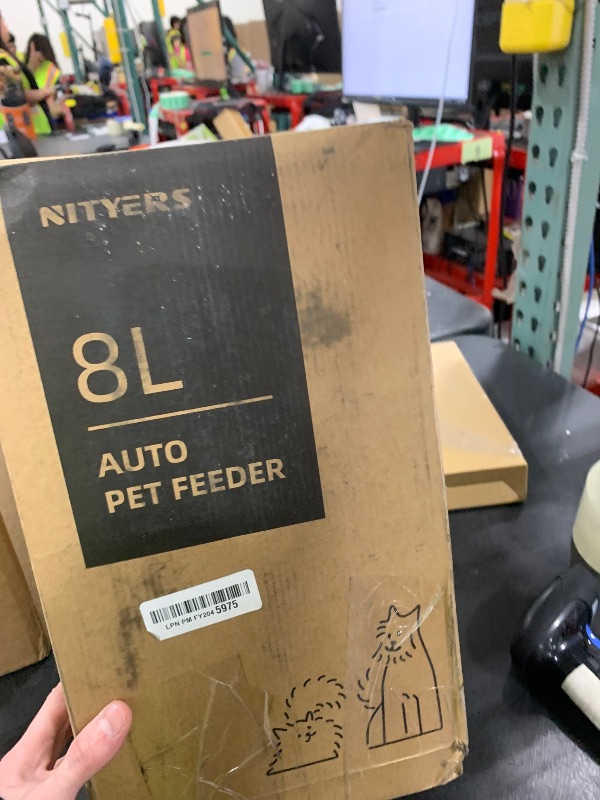 Photo 1 of Automatic Dog Feeder - 8L/34 Cups Large Capacity Automatic Cat Food Dispenser with LCD Screen, Large Food Tray, Battery Operated, Timed Cat Feeder, Up to 50 Portions 6 Meals Per Day, Keeps Fresh