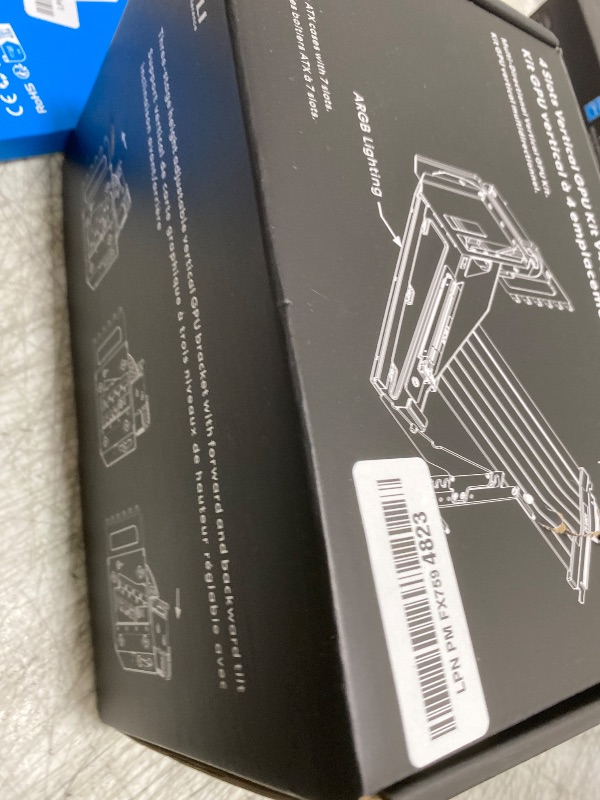 Photo 1 of Lian Li ATX PC Case 4 Slots Vertical GPU Kit (VG4v4) - Premium Gen 5 Riser Cable PCI-E 5.0 x16-200mm, PCIe 3.0/4.0 Compatible, Adjustable Position - Fits Most PC Cases (VG4v4 White)