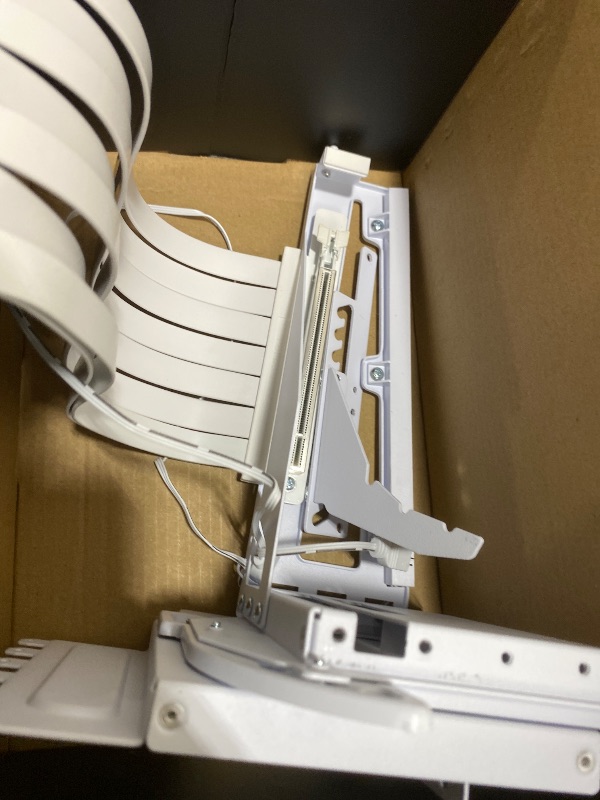 Photo 1 of Lian Li ATX PC Case 4 Slots Vertical GPU Kit (VG4v4) - Premium Gen 5 Riser Cable PCI-E 5.0 x16-200mm, PCIe 3.0/4.0 Compatible, Adjustable Position - Fits Most PC Cases (VG4v4 White)