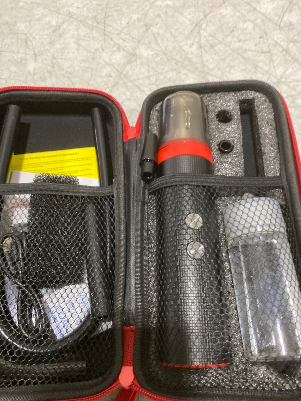 Photo 1 of COOWOO Portable Mini Fog Machine, 3 Adjustable Modes, Handheld Fog Machine with Remote Control Fogger for TikTok Live Streaming, Youtube Short Videos, Photography and Parties, Model Smoke L