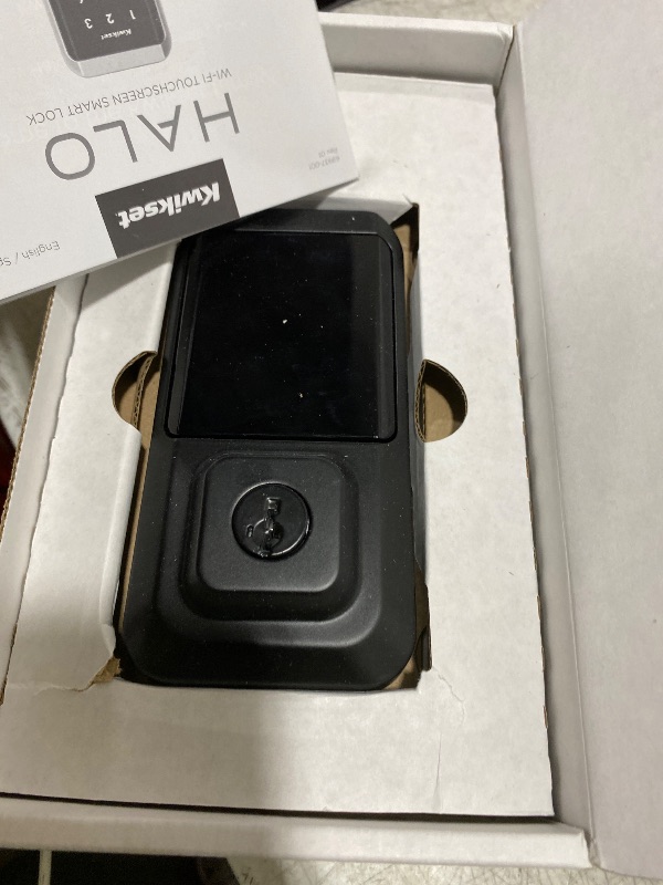 Photo 1 of Kwikset Halo Wi-Fi Smart Lock, Keyless Entry Front Door Touchscreen Deadbolt, Matte Black Finish, Grade AAA Certified, UL Listed, Easy Install No Hub, App Control