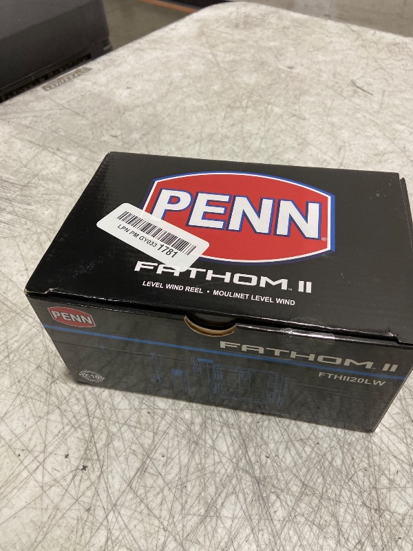 Photo 1 of Penn 1481307 Fathom Ii Level Wind Saltwater Casting Reel, 20, 5.1 Gear Ratio, 30" Retrieve Rate, 5 Bearings, 30 lb Max Drag, Right Hand, Black Gold