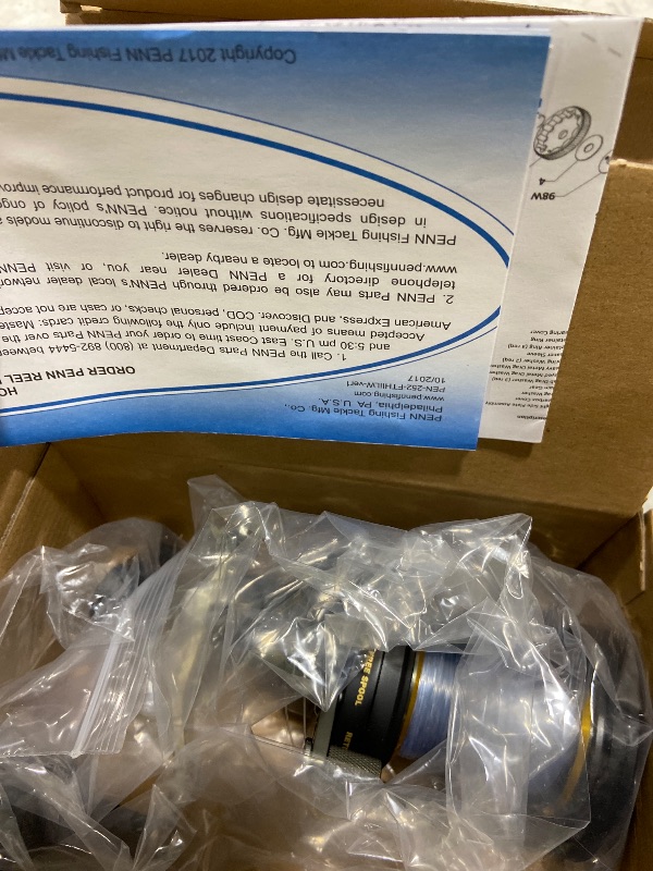 Photo 1 of Penn 1481307 Fathom Ii Level Wind Saltwater Casting Reel, 20, 5.1 Gear Ratio, 30" Retrieve Rate, 5 Bearings, 30 lb Max Drag, Right Hand, Black Gold