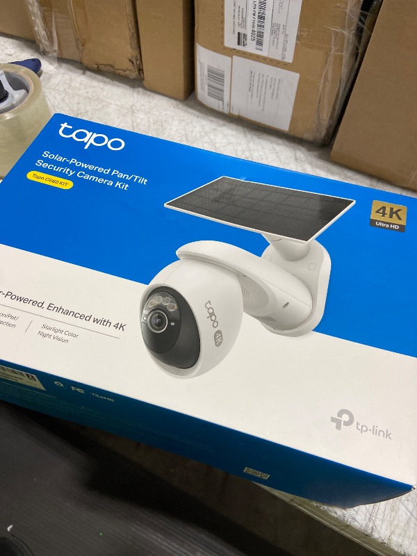 Photo 1 of Tapo 4K Outdoor Pan/Tilt Wireless Security Camera - Battery with Solar Charging, 360° Motion Track, 24/7 Capture, Person/Vehicle Detection, Subscription-Free Local Storage or Optional Cloud, C660 KIT