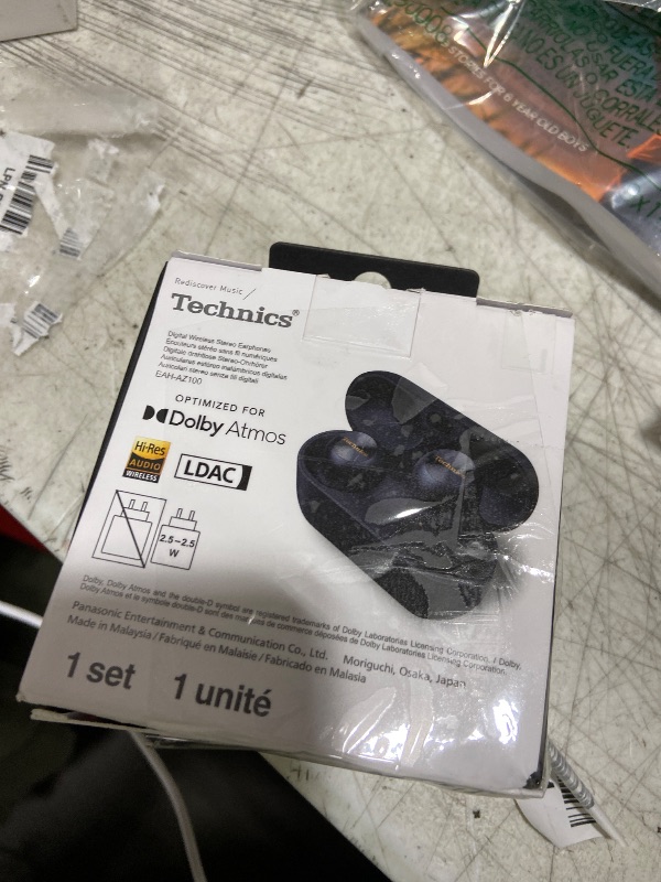 Photo 1 of Technics Reference Class Hi-Fi Wireless Earbuds, Dolby Atmos, Head Tracking, Adaptive Noise Cancelling, 3 Device Multipoint, 10-hr Battery, Wireless Charging, in Ear Headphones - EAH-AZ100-K (Black)