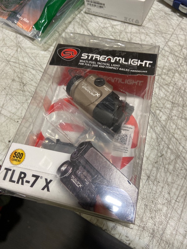 Photo 1 of Streamlight 69429 TLR-7 X 500-Lumen 5000-Candela Compact Tactical Weapon Light with High & Low Paddle Switches and Key Kit, Flat Dark Earth