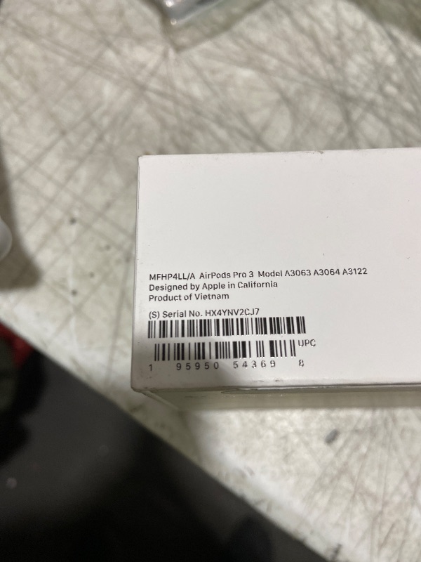 Photo 1 of Apple AirPods Pro 3 Wireless Earbuds, Active Noise Cancellation, Live Translation, Heart Rate Sensing, Hearing Aid Feature, Bluetooth Headphones, Spatial Audio, High-Fidelity Sound, USB-C Charging