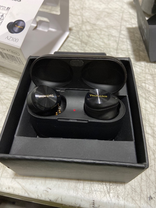 Photo 1 of Technics Reference Class Hi-Fi Wireless Earbuds, Dolby Atmos, Head Tracking, Adaptive Noise Cancelling, 3 Device Multipoint, 10-hr Battery, Wireless Charging, in Ear Headphones - EAH-AZ100-K (Black)