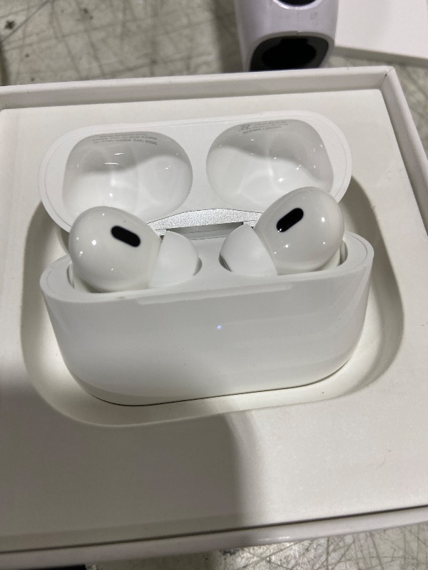 Photo 1 of Apple AirPods Pro (2nd generation) with MagSafe Charging Case (USB-C) (Renewed)