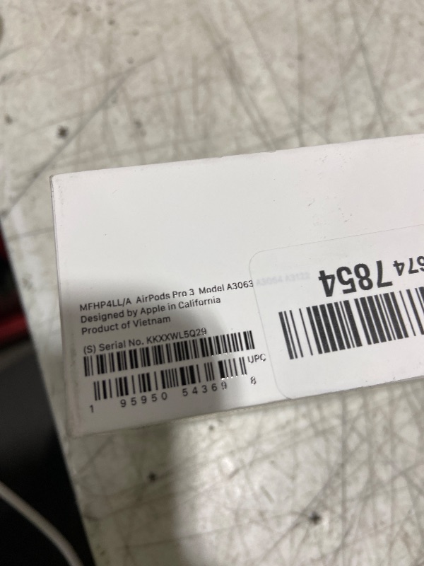 Photo 1 of Apple AirPods Pro 3 Wireless Earbuds, Active Noise Cancellation, Live Translation, Heart Rate Sensing, Hearing Aid Feature, Bluetooth Headphones, Spatial Audio, High-Fidelity Sound, USB-C Charging