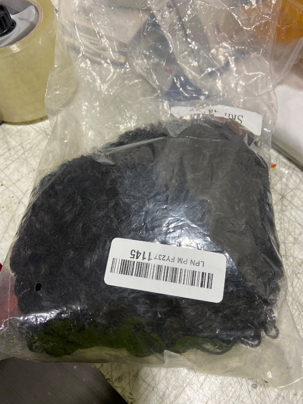 Photo 1 of PECWU Afro Kinky Curly Wig Human Hair with Bangs Jerry Curly Human Hair Wig Burmese Curly Afro Kinky-Curly Human Hair Glueless Wear and Go for Black Women 12“