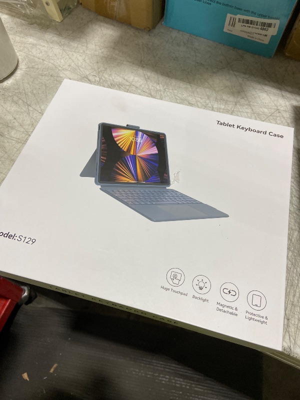 Photo 1 of Case with Keyboard for iPad Pro 12.9-inch (6th, 5th, 4th Gen), iPad Air 13(M3 2025 / M2 2024): Bluetooth Wireless Detachable Magnetic Stand Rechargeable Keyboard with Removable Cover/ Trackpad(Grey)