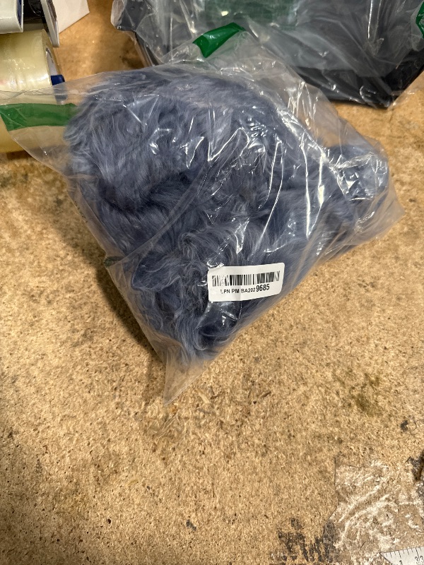 Photo 1 of 1 Set 3 Pcs Car Steering Wheel Cover & Handbrake Cover & Gear Shift Cover Set Faux Wool Warm Winter (Dark Gray-3pcs)
