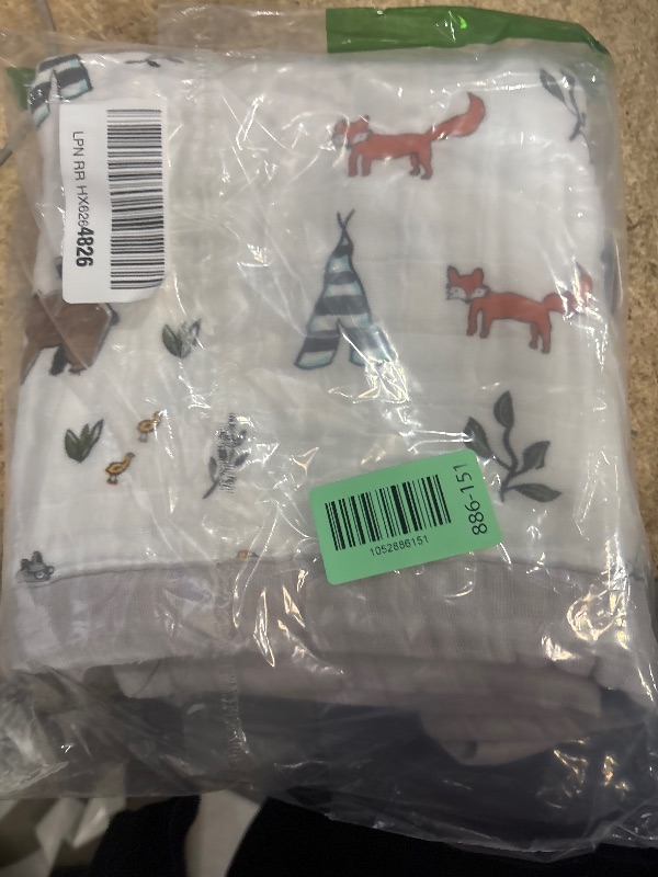Photo 1 of ***HAS ODOR*** Little Unicorn Newborn Receiving Quilt | Ultra- Soft, Multi-Layered Muslin Fabric | Gift for Newborns & on-The-go (Forest Friends)