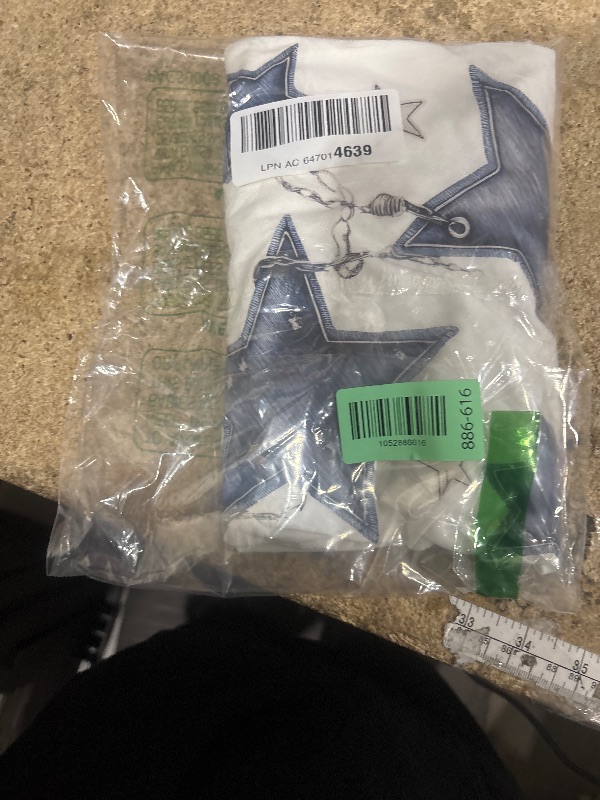 Photo 1 of ***DIRTY*** RoseSeek Girl's Geometric Star Graphic Tee Tops Casual Summer Short Sleeve Crew Neck T Shirt White 13-14Y