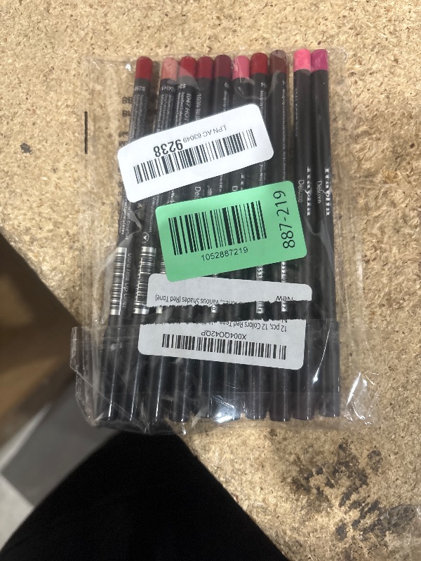 Photo 1 of 12 pcs, 12 Colors Red Tone Ultra Fine Lip Liner Set, Creamy, Long Lasting, High Pigmented Pencil, Various Shades (Red Tone)