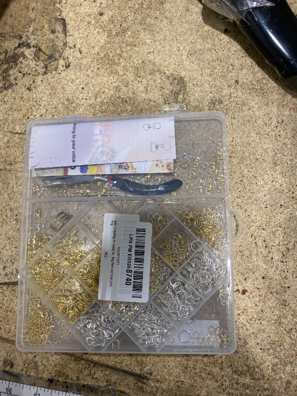 Photo 1 of 2400PCS FIVEIZERO Jump Rings Kit for Jewelry Making & Necklace Repair - Silver & Gold Jump Rings, Lobster Clasps, Pliers, Tweezer & Jump Ring Opener, Jewelry Repair Kit for Earrings and Charms