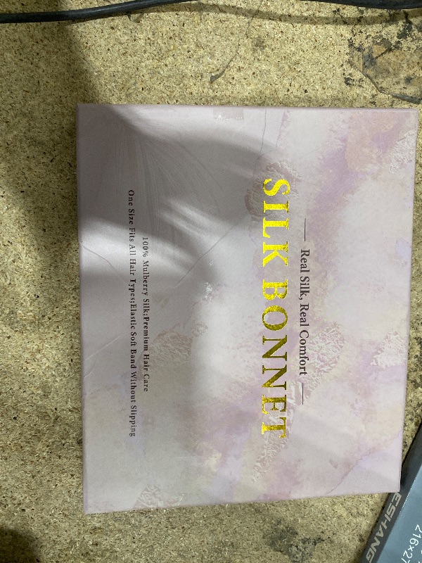 Photo 1 of 100% Mulberry Silk Bonnet for Women Hair Bonnet for Sleeping with Hair Scrunchy Elastic Tie Band Night Cap(Blue)