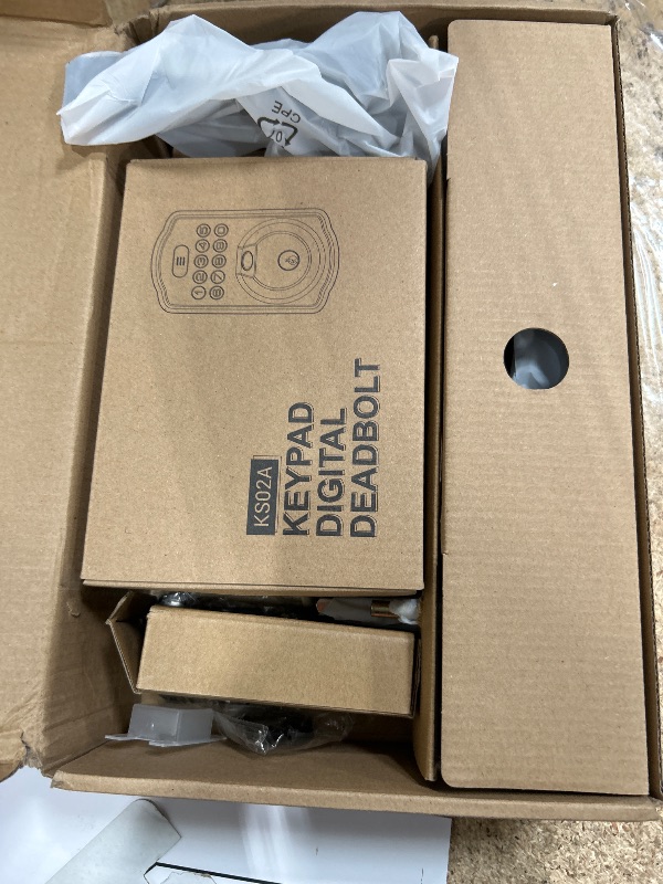 Photo 1 of ***FOR PARTS ONLY/NON-FUNCTIONAL*** Veise Fingerprint Door Lock Set, Keyless Entry Door Lock, Front Handle Set, Electronic Keypad Deadbolt with Lever Handle, 2 Keys, Auto-Locking, One-time Codes, Easy to Install, Matte Black