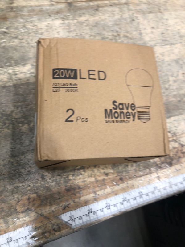 Photo 1 of ***PARTIAL SET 1 FUNCTIONAL/ 1 IS NON-FUNCTIONAL** TOBUSA A21 150 Watt Equivalent LED Light Bulbs, 2200 Lumens Super Bright Light Bulbs, 20W LED Bulbs E26 Base, 3000K Soft White, Non-Dimmable Brightest Light Bulb for Bedroom Living Room Office, 2 Pack