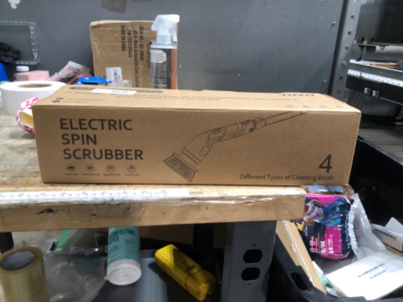 Photo 1 of ** not full set*** TUYU Electric Spin Scrubber, Full-Body IPX7 Waterproof Bathroom Scrubber with Power LCD Display, Adjustable Extension Handle, Cordless Shower Cleaner Brush for Bathtub Kitchen Wall Cleaning