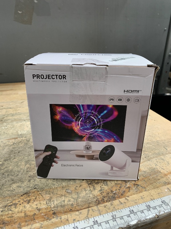Photo 1 of [Electric Focus]Mini Portable Projector with 4K Support, Bluetooth 5.4 WIFI6, 5watt Sound Base Speaker, 260 ANSI, Android 11, 210° Rotation , Auto Keystone Correction Video Projector HY300 PLUS