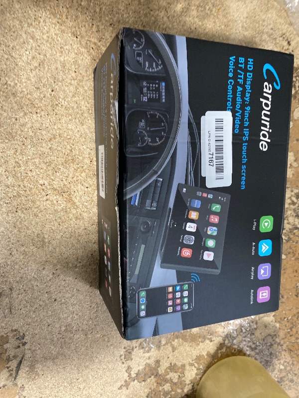 Photo 1 of 2025 CARPURIDE 9 Inch Car Play Screen for Car, Compatible with Wireless/Wired Apple CarPlay, Android Auto and Mirror Link - Bluetooth Audio, Navigation,Siri, FM, AUX
