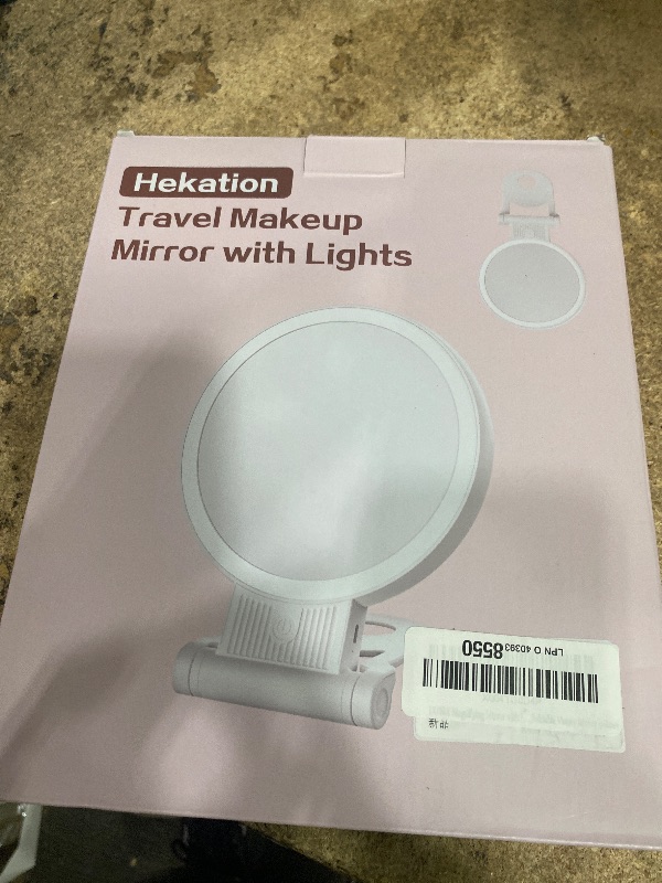 Photo 1 of 1X/30X Magnifying Mirror with Light and Adjustable Brightness, Makeup Mirror with 360° Rotation Adjustable Folding Handle, Portable Rechargeable Double Sided Mirrors, Foldable Vanity Mirror (white)