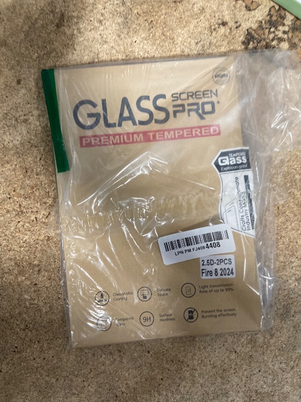 Photo 1 of [ 2 Pack] Maomini Tempered Glass Screen Protector for Kindle Fire HD 8 / hd 8 plus Tablet 2024 2022 2020 release 14th 12th 10th Generation shockproof high Definition Protector (Clear, 8 Inch Fire 8 2024/2022/2020)