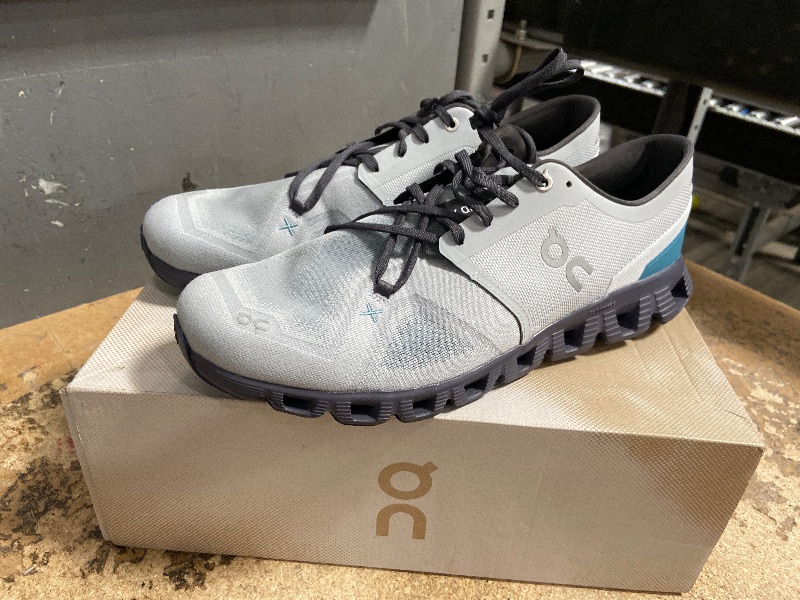 Photo 1 of (used) On Men's Cloud X 3 Sneakers, Glacier/Iron, 12 Medium US