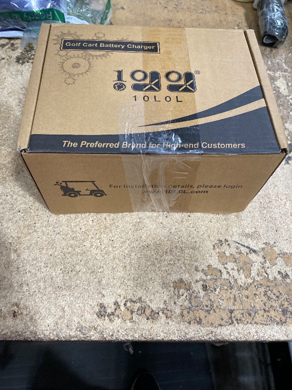 Photo 1 of 10L0L Golf Cart 48V 15A Battery Charger for EZGO RXV Golf Cart - IP68 Waterproof, Auto Shut-Off, Smart Cooling, Aluminum Housing, Charging Indicator (Black)